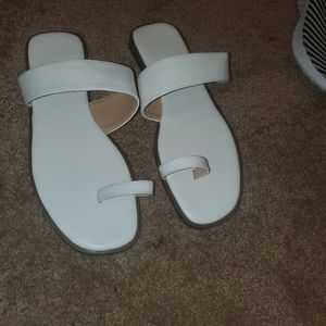 White open toe sandal